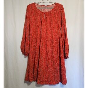 Floral Cottagecore Peasant Dress Fall Floral Long Sleeve Tiered Flowy